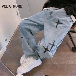 Men's Jeans Wide Leg Cargo Pants Streetwear Baggy men Jeans Spring Autumn Men Korean Fashion Loose Straight Male Brand Clothing Black 230111