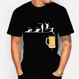 Men's T Shirts Friday Beer Print Crew Neck T-shirt Fun Pattern Hip-hop Summer Women's Streetwear Ulzzang Harajuku