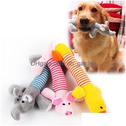 Dog Toys Chews Cute Toy Pet Puppy Plush Teether Sound Chew Squeaker Squeaky Pig Elephant Duck Lovely Drop Delivery Home Gar Dhgarden Dhy3P