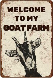 Добро пожаловать на мою козью ферму Железный плакат