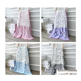 Blankets Designer Blanket 150X200Cm Classic Design Air Fashion Conditioning Car Travel Bath Towel Soft Winter Fleece Shawl Throw Dro Dhpui