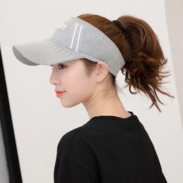 Wide Brim Hats Sun Hat Female Sunscreen Summer Outdoor Sports Baseball Topless Tennis Cap Empty Top Wholesale S69