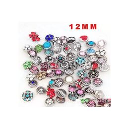 Other Mixed Styles Components Vintage Noosa Chunks 12Mm Snap Buttons For Button Necklace Bracelet Jewellery Accessories Drop Delivery F Dhyvb