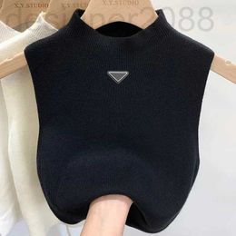 Women's Vests Designer vest sweater Women Sweaters spring fall loose Letter round neck pullover knit waistcoats sleeveless top waistcoat jumper ON3M