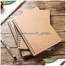 Notepads Kraft Er Notebooks Journals Planner With Blank Paper Brown Copybook Diary For Travellers Ding Painting Drop Delivery Dhgarden Dhwlm
