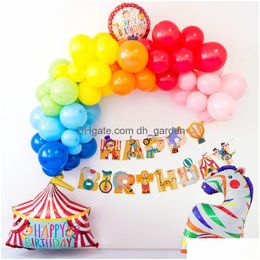 Other Event Party Supplies Christmas Rainbow Colorf Balloon Circus Decoration Set Carnival Birthday Arrangement Drop Deliv Dhgarden Dhptu