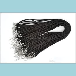 Cord Wire Wholesale 100Pcs/Lot Black Korean Soft Veet Sier Tone Lobster Clasp Fit Diy Necklaces 21 Ac39 Drop Delivery Jewellery Find Dh0Z9