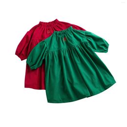 Girl Dresses Toddler Baby Girls Christmas Dress Costumes Babany Kids Xmas Party Long Sleeve Corduroy Autumn Winter Tops Clothes