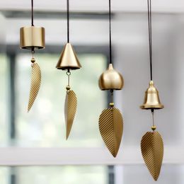 Decorative Figurines Pure Copper Wind Chimes Ornament Japanese Style Creative Home Balcony Bedroom Bells Car Pendant Birthday Gift