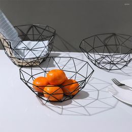 Plates Kitchen Basket Container Bowl Metal Wire Drain Rack Fruit Vegetable Storage Holder Snack Tray Table