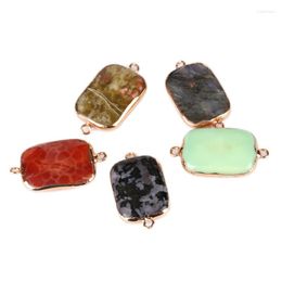 Pendant Necklaces KEJIALAI Drusy Quartz Glass Stone Shape Connectors For Jewelry Making Natural Mixed Color Druzy Findings