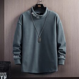 Men's Hoodies Sweatshirts Stand Collar Sweatshirts Hoodies Men Tops Spring Autumn Mens Embroidery Hip Hop Sweatshirt Loose Hoodie Men Casual Pullovers 230111