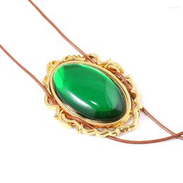 Pendant Necklaces Wholesale Anime Violet Evergarden Necklace Emerald Chains Vintage Jewellery Accessories Gifts Collection For Women Cosplay