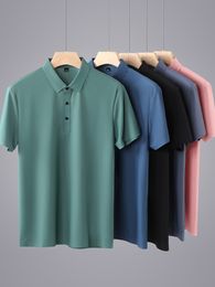 Men's Polos Summer Polo Shirts Classic Short Sleeve Tee Breathable Cooling Quick Dry Nylon Golf T-shirt Plus Size 8XL 230111