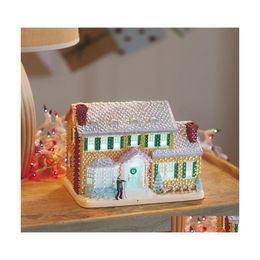 Christmas Decorations Vacation Lighted Village Building Decoration For Home Light Glowing Small House Creative Gift Drop Delivery Ga Dhrvm