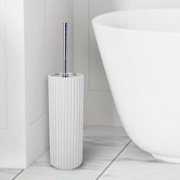 Bath Accessory Set Toilet Brush And Resin Stone Finish Holder Marble Floor Durable Type Deep Cleaner Brosse Toilette Bathroom Tools