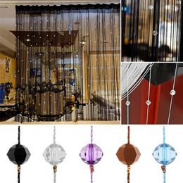 Curtain Black String Chain Shiny Tassel Line Curtains Window Door Divider Drape Living Room Decor Valance Home Decoration