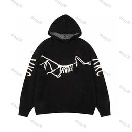 Arc mens sweater Designer Knit Hoodie Autumn Winter Warm Round Neck Pullover Arm Chest Letter Jacquard Casual Shirt Couple Fashion Loose Sweatshirt