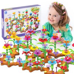 Blocks Girls Flower Garden Building Toys STEM Learning Educational Activity for Preschool Christmas Birthday Gift Kids 230111