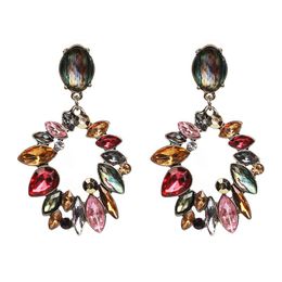 Dangle Earrings & Chandelier Long Vintage Earring Brand Flower Big Drops For Women Zircon Stone Birthday Gift Wholesale Price X3416