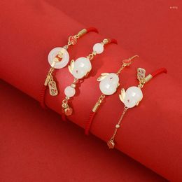 Charm Bracelets 2023 Chinese Style Jade Bracelet Fresh Literary Fashion To Send Girlfriend Birthday Year Gift