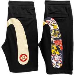 Sottile fushen stampato personalizzato Capris maschile sport pantaloncini casual su gamba ginocchia grandi pantaloni estivi sciolti t230110