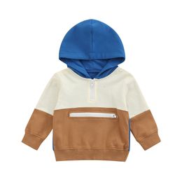 Hoodies Sweatshirts Autumn Fashion Boys Clothes Cotton Outerwear Zipper Patchwork Baby Tops Girls Kids Toddler Hoodie Sweatshirts 230111