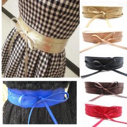 Belts Women Belt For Dress Leather Bowknot Wide Simple Wrap Waistband Coat Corset Designer Waistbelt SWB0003