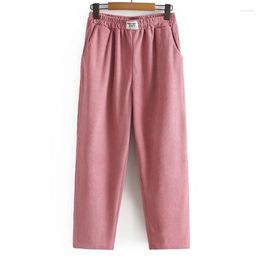 Women's Pants Beautiful Woman LARGE Size 2023 Women's Spring Fashion Chenille Corduroy Pendent Labeled Straight 8321