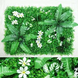 Decorative Flowers 40X60CM Artificial Plant Wall Lawn Green Background Outdoor Indoor Garden Wedding Party Home Decoration Customization
