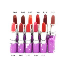 Lipstick Vegan Purple Tube Lipsticks Matte Longlasting Easy To Wear Coloris Makeup Lipper Lip Stick Drop Delivery Health Beauty Lips Dhk2Q