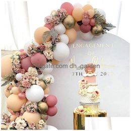 Other Event Party Supplies Christmas New Vintage Pink Advertising Wedding Birthday Balloon Set Decorations Drop Delivery H Dhgarden Dh80W