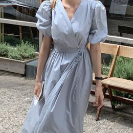Casual Kleider V-ausschnitt Kurzarm Formale Elegante Frauen Party Modest Ein Stück Schöne Midi Lange 2023 Sommer Sommerkleid