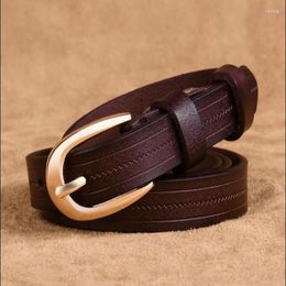 Belts Genuine Leather Belt Strap Women Casual All-match Cowhide Women's Thin Decoration Fashion Pin Buckle Waist Of Trousers