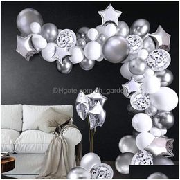 Other Event Party Supplies Christmas Metal Sier Chain Classic Series Balloon Set Birthday Decoration Drop Delivery Home Gar Dhgarden Dhyq5