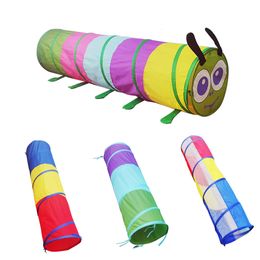 Toy Tents Portable Colourful Kids Tunnel Tents Crawling Tunnel Foldable Folding Indoor Kids Play House Tent Girls Boy Room Decoration 230111