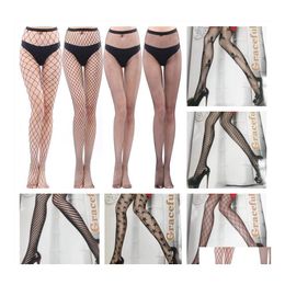 Other Event Party Supplies 35 Designs Sexy Long Silk Stockings Tights Women Fashion Black And White Thin Mesh Soft Breathable Holl Dhcsk