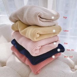 Clothing Sets 4551C Children's Sweater Solid Color 2023 Spring Korea Candy-colored Girl's 0-6Year Boys Casual Tops