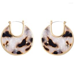Hoop Earrings Wild&Free Vintage Gold Colour Leopard Fashion Women Round Circle Hollow Tortoise Shell S Jewellery