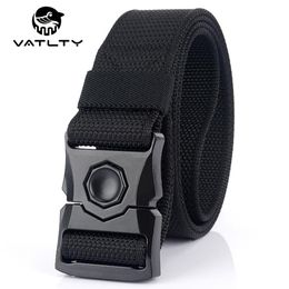 Waist Support Men's Tactical Belt Rust-proof Alloy Quick Release Buckle Nylon 1200D Soft Real Battle Men