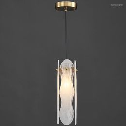 Pendant Lamps Art Design Creative Luxury LED Lamp With Glass Shade For Bedside Staircase Corridor Dinning Room Indoor Deco Lighting