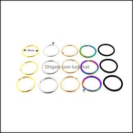 Other 10Pcs/Lot G23 Titanium Hinged Segment Septum Clicker Nose Rings Nipple Ear Cartilage Tragus Lip Piercing Fashion Jewellery 331C3 Dhd6N