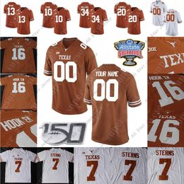 American College Football Wear CUSTOM Texas Longhorns Football Jersey 2 Roschon Johnson 6 Devin Duvernay 16 Jake Smith 21 Whittington 7 Caden Sterns 36 Jacoby Jones