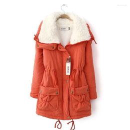 Women's Trench Coats Fashion Winter Parka Women Cotton Coat Warm Jacket Pink Top Korean Clothing Autumn Black Outwear