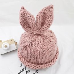 Berets Ears Beanies Hats For Kids Winter Skullies Knitted Warm Caps Girls Casual Hat Gorros