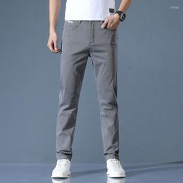 Men's Pants 2023 Spring Autumn Casual Men Cotton Slim Fit Chinos Fashion Gray Trousers Male Brand Clothing Plus Size 28-38