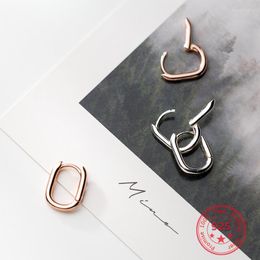 Hoop Earrings Factory Price 925 Sterling Silver Selling Circular Ear Clip Geometric Modelling Temperament Jewellery