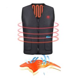 Men's Vests Heated Vest Men Women Usb Heated Jacket Heating Vest Thermal Clothing Hunting Vest Winter Heating Jacket Black 4XL 230111