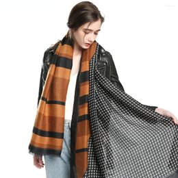 Scarves Autumn And Winter Scarf With Houndstooth Stitching Mid-length Shawl Women's Hijab Bandana Head Hood