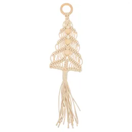 Christmas Decorations Macrame Woven Hangingtree Ornaments Wall Pendant Craft Gifts Pendants Tassel